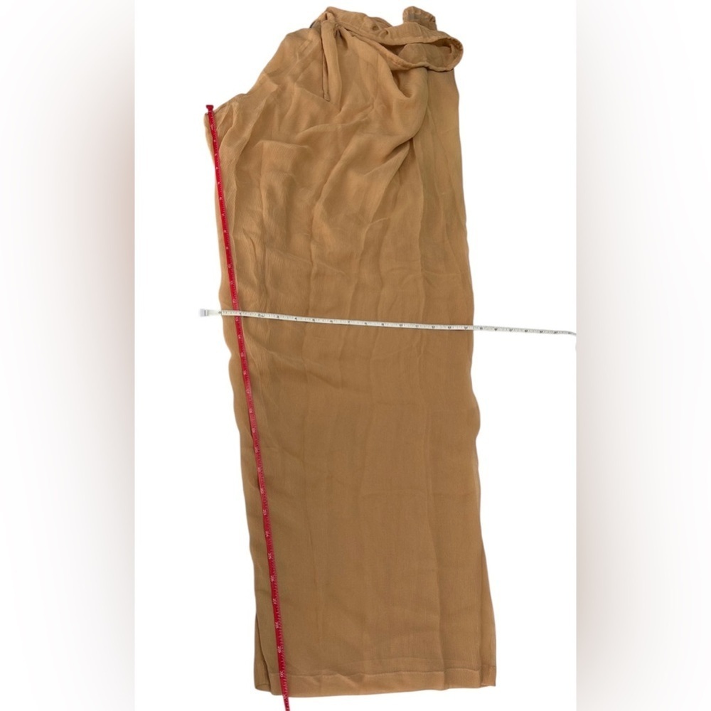 SKIMS 3X Swimwear Crinkle Silk Coverup Pants in Almond Color Sheer Pullon lounge - Picture 8 of 10